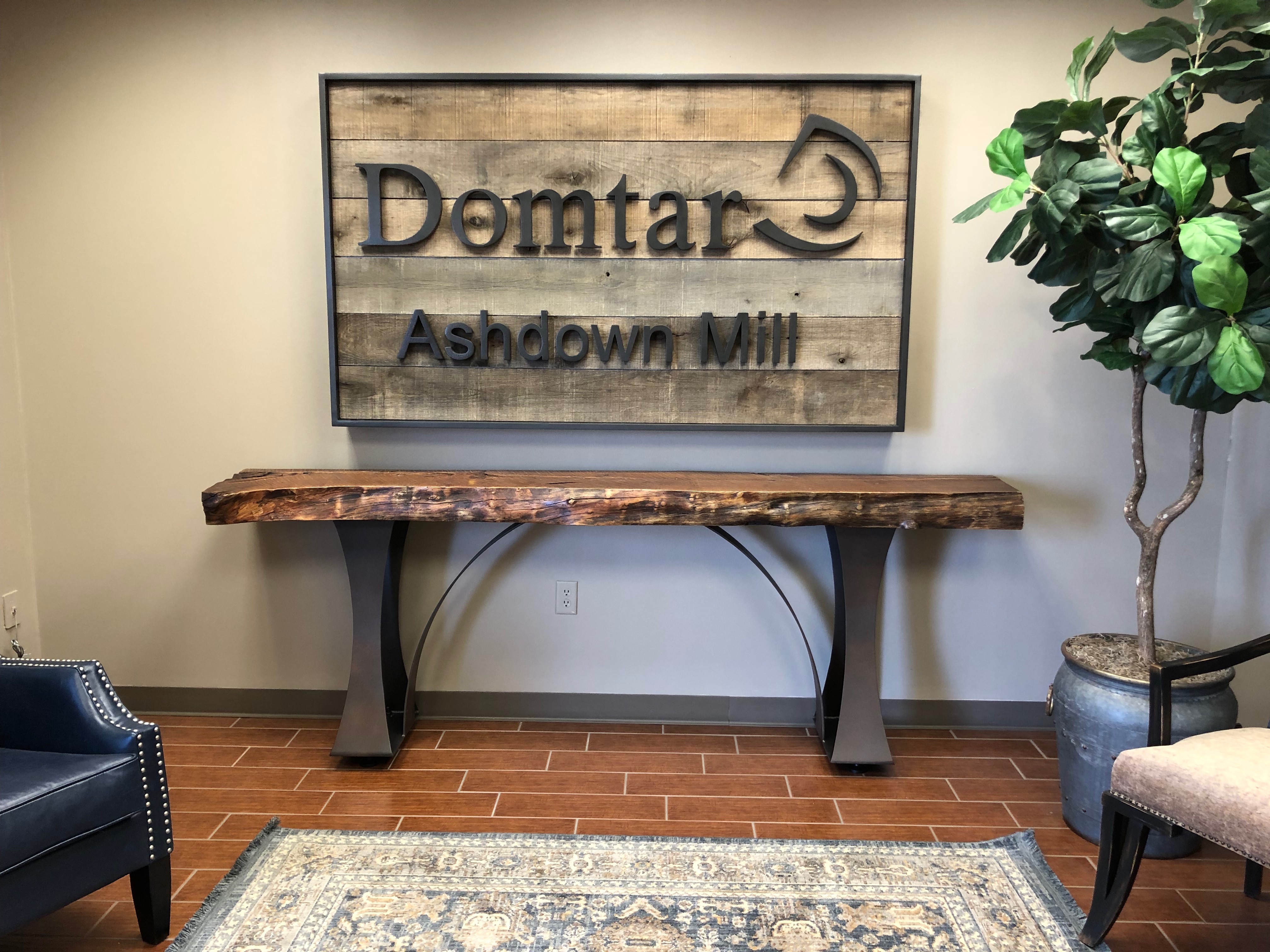 Domtar Ashdown Sign and Table